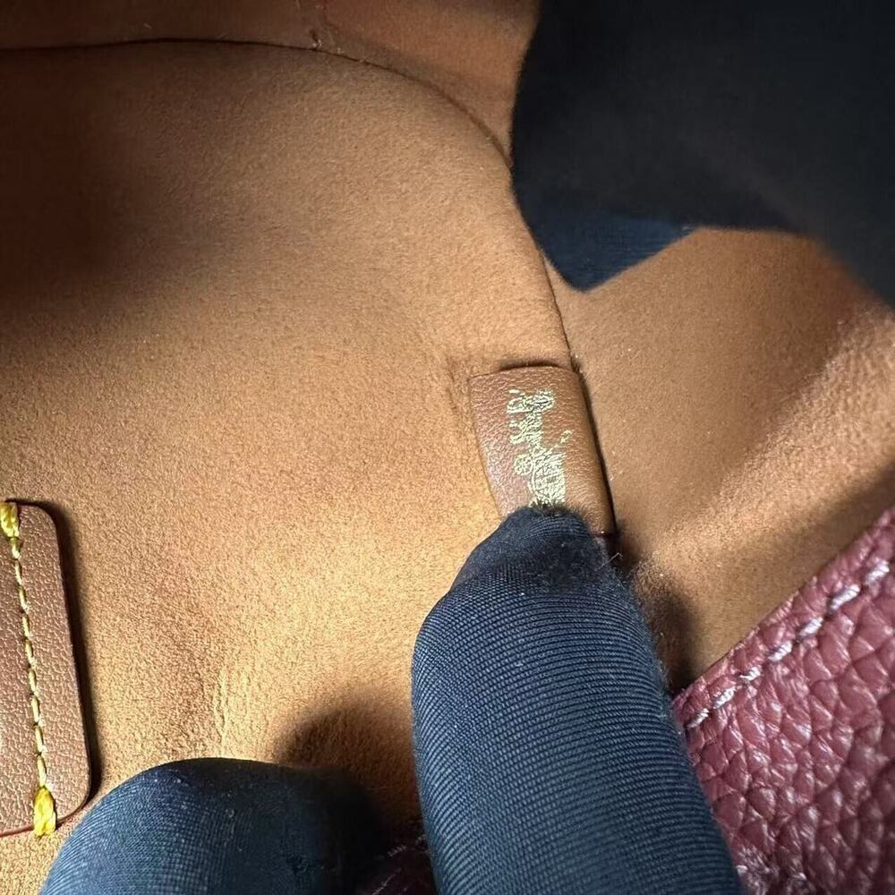 Coach Tabby Messenger 19 With Braid Crossbody In Brass/Wine Leather NWT CJ837 - Picture 10 of 10